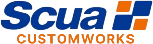 Logo scua customworks _ gestão personalizada para o seu trabalho
