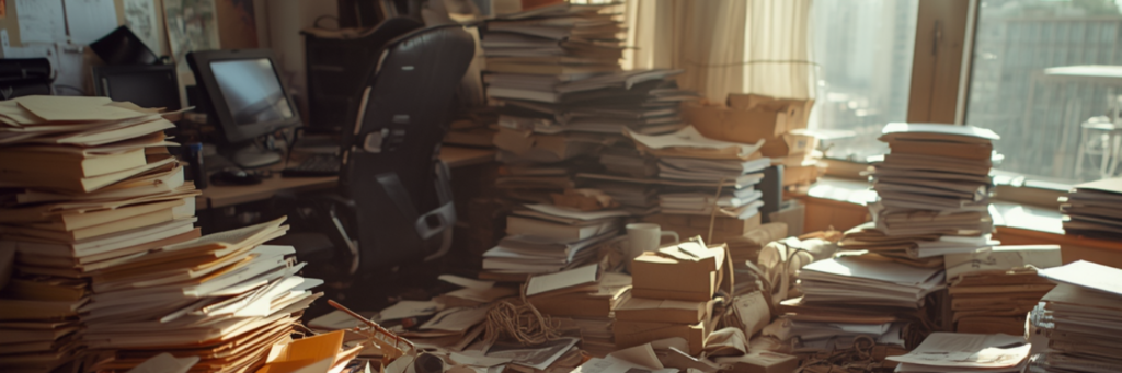 Escritório bagunçado